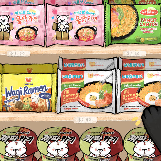 ramen shelf